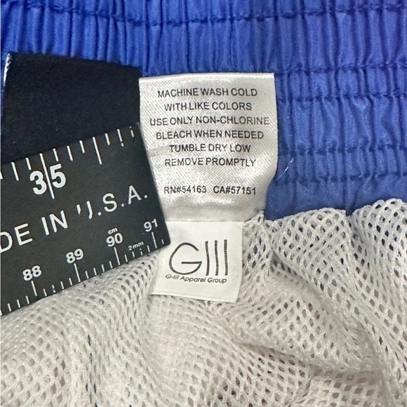 NFL Team Apparel New York Giants Swim Lounge Board Shorts Trunk Embroidered Sz L - Picture 7 of 8